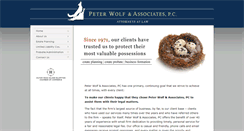 Desktop Screenshot of peterwolfattorney.com