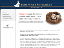 Tablet Screenshot of peterwolfattorney.com